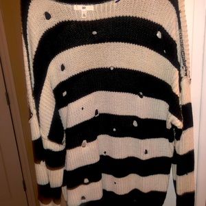 SOLD Nordstrom BP Distressed Stripped Sweater